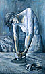 Picasso, Pablo, Woman Ironing, 1904 Fine Art Oil Painting