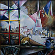 Chagall, Marc, Paris Through the Window, 1913 Fine Art Oil Painting