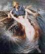 Ekwall, Knut, The Fisherman and the Sea-Goddess Fine Art Oil Painting