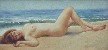 Godward,John William, Nu Sur la Plage Fine Art Oil Painting