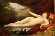 Eugene Soubiran, Danae and the Golden Shower Fine Art Oil Painting